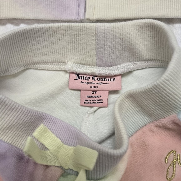 Juicy Couture 2T Velour Hoodie and Pants Set Tie Dye - Picture 11 of 14